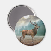 Lone Dee in Misty Forest Magnet (Vorderseite/Rückseite)