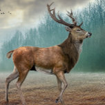 Lone Dee in Misty Forest Magnet<br><div class="desc">Ein wunderschönes Hirsch,  das durch einen scheußlichen Wald läuft.</div>