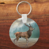 Lone Dee in Misty Forest Schlüsselanhänger (Vorderseite)