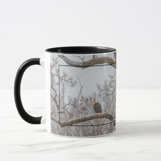 Lone Eagle in Snow Squall Tasse (Links)