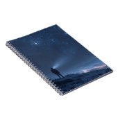 Lone Explorer Starry Night Notebook Notizblock (Rechte Seite)