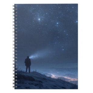 Lone Explorer Starry Night Notebook Notizblock