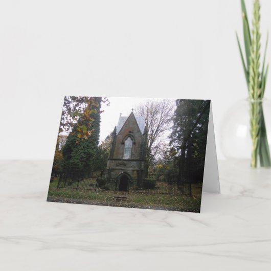 "Lone Fir Friedhof Crypt" Hallowe’en card #1 Karte (Vorderseite)