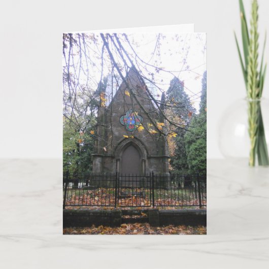 "Lone Fir Friedhof Crypt" Hallowe’en Card #2 Karte (Vorderseite)