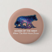 Lone Galaxy Wolf Silhouette (Echoes of the night) Button (Vorderseite)