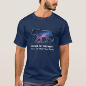 Lone Galaxy Wolf Silhouette (Echoes of the night) T-Shirt (Vorderseite)