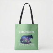 Lone Galaxy Wolf Silhouette Tasche (Vorderseite)
