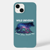 Lone Galaxy Wolf Silhouette (wild universe) Case-Mate iPhone Hülle (Rückseite)