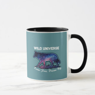 Lone Galaxy Wolf Silhouette (wild universe) Tasse