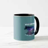 Lone Galaxy Wolf Silhouette (wild universe) Tasse (VorderseiteRechts)