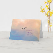 Lone Gull #2 mit Gedicht: Jedermanns Freund Karte (Gelbe Blume)