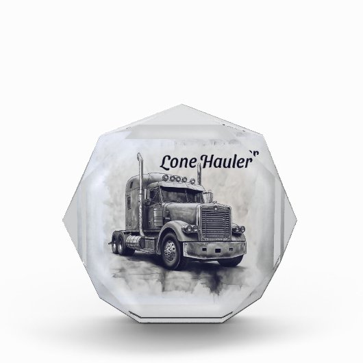 "Lone Hauler - Bold Bobtail Truck Art Pri Fotoblock (Vorderseite)