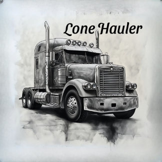 "Lone Hauler - Bold Bobtail Truck Art Pri Fotoblock