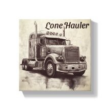 "Lone Hauler - Bold Bobtail Truck Art Pri