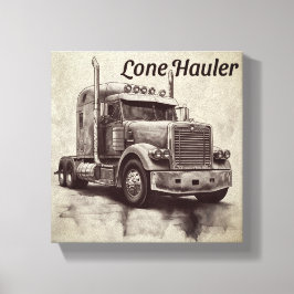 "Lone Hauler - Bold Bobtail Truck Art Pri Leinwanddruck