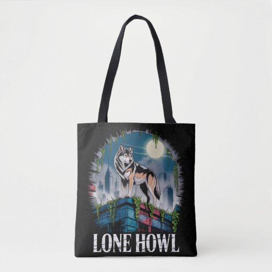 LONE HOWL Wolf Urban Decay Tasche (Vorderseite)