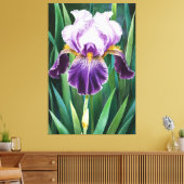 *~* Lone Iris Blume Künstlerisch Iris Malerei AP84 Leinwanddruck (Insitu (Wohnzimmer))