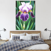 *~* Lone Iris Blume Künstlerisch Iris Malerei AP84 Leinwanddruck (Insitu (Schlafzimmer))