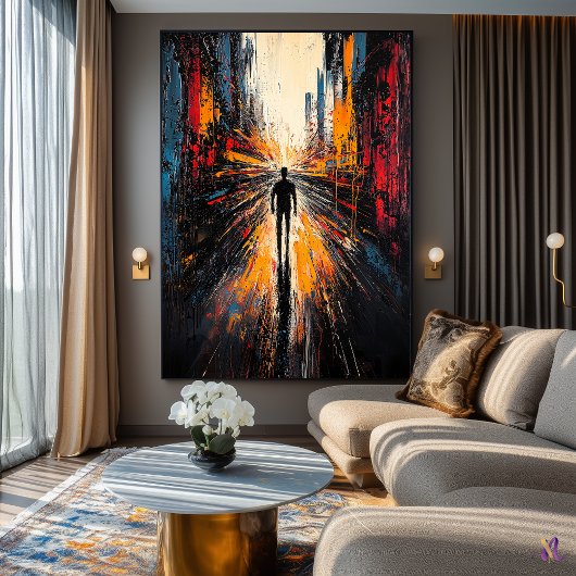 Lone Journey - Abstrakte Stadtvision für Expressio Poster