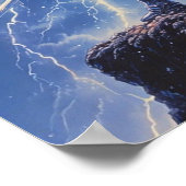 Lone Knight in Storm Poster (Ecke)