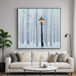 Lone Lamppost - Kunstdesign in Melancholie Poster