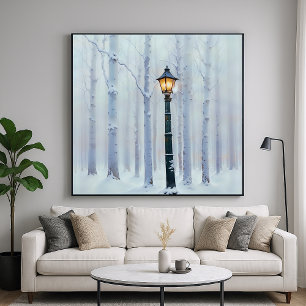 Lone Lamppost - Kunstdesign in Melancholie Poster