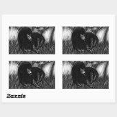 Lone Lion Rechteckiger Aufkleber (Blatt)