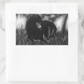 Lone Lion Rechteckiger Aufkleber (Tasche)