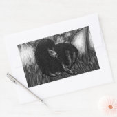 Lone Lion Rechteckiger Aufkleber (Umschlag)