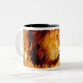 Lone Lion Zweifarbige Tasse (Vorderseite Links)