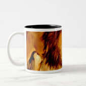 Lone Lion Zweifarbige Tasse (Links)