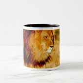 Lone Lion Zweifarbige Tasse (Mittel)