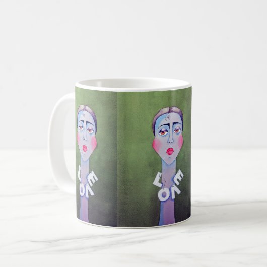 "Lone Love" Kaffeetasse (Vorderseite Links)