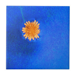 Lone Orange Blume Fliese