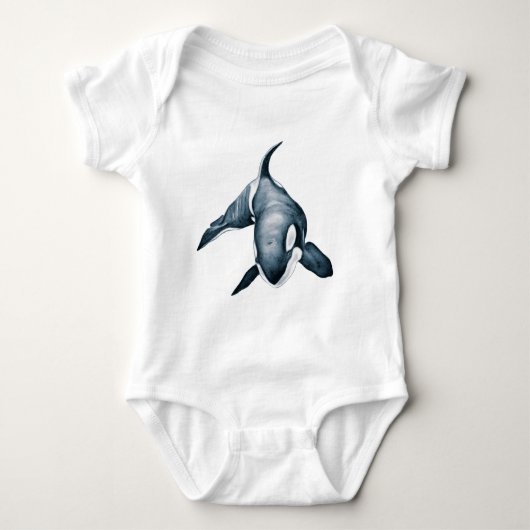 Lone Orca Whale Baby Strampler (Vorderseite)