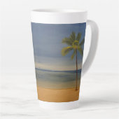 Lone Palm Tree am Strand, von Gary Poling Milchtasse (Rechte Ecke)