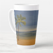 Lone Palm Tree am Strand, von Gary Poling Milchtasse (Linke Ecke)