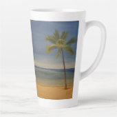 Lone Palm Tree am Strand, von Gary Poling Milchtasse (Rechts)