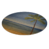 Lone Palm Tree am Strand, von Gary Poling Schneidebrett (Ecke)