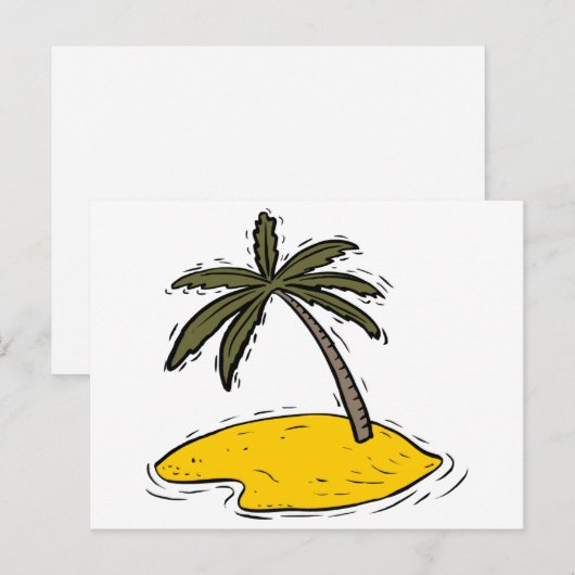 Lone Palm Tree Postkarte (Vorne/Hinten)