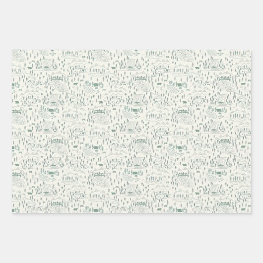 Lone Peaks Mountain Gift Wrap Geschenkpapier Set (Vorderseite 3)