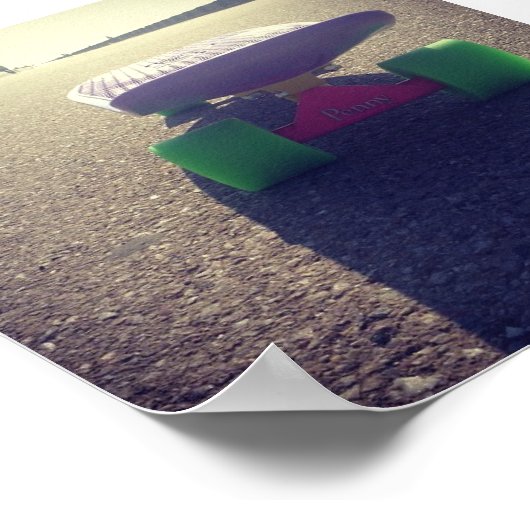 Lone Penny Skateboard Nickel. Poster (Ecke)