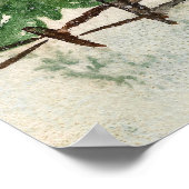 Lone Pine Snowy Tree Print Poster (Ecke)