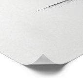 Lone Pine Tree Moderne Schwarze Linie minimalistis Poster (Ecke)