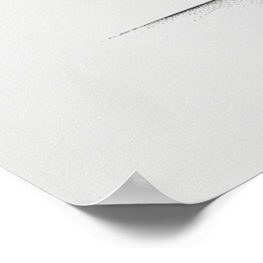 Lone Pine Tree Moderne Schwarze Linie minimalistis Poster (Ecke)