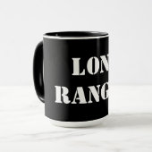Lone Ranger Black 15 oz Ringer Tasse (Vorderseite Links)
