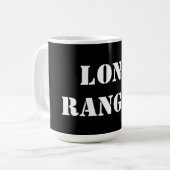 Lone Ranger Black 15 oz Ringer Tasse (Vorderseite Links)