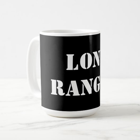 Lone Ranger Black 15 oz Ringer Tasse (Vorderseite Links)