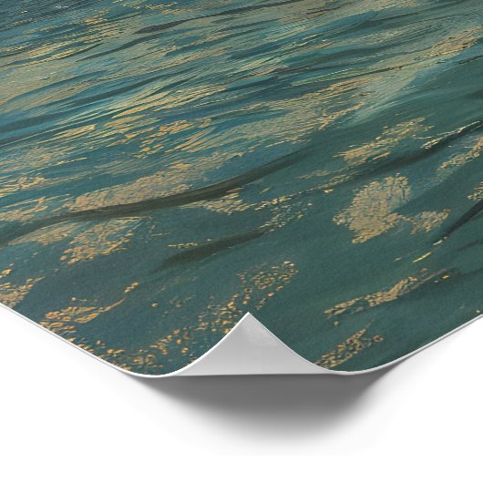 Lone Sailboat - Impressionismus Art Seascape Poster (Ecke)