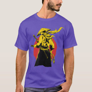Lone Samurai auch bekannt als Ronin in Gelb Rot un T-Shirt